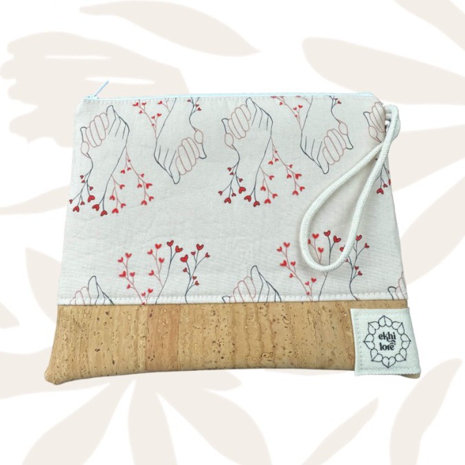Pochette mini/bolso mano plano. Manos.
