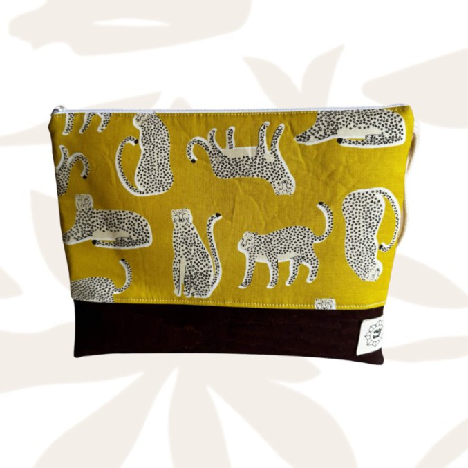 Pochette grande. Leopardo.