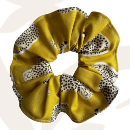 Scrunchies. Leopardo amarillo.